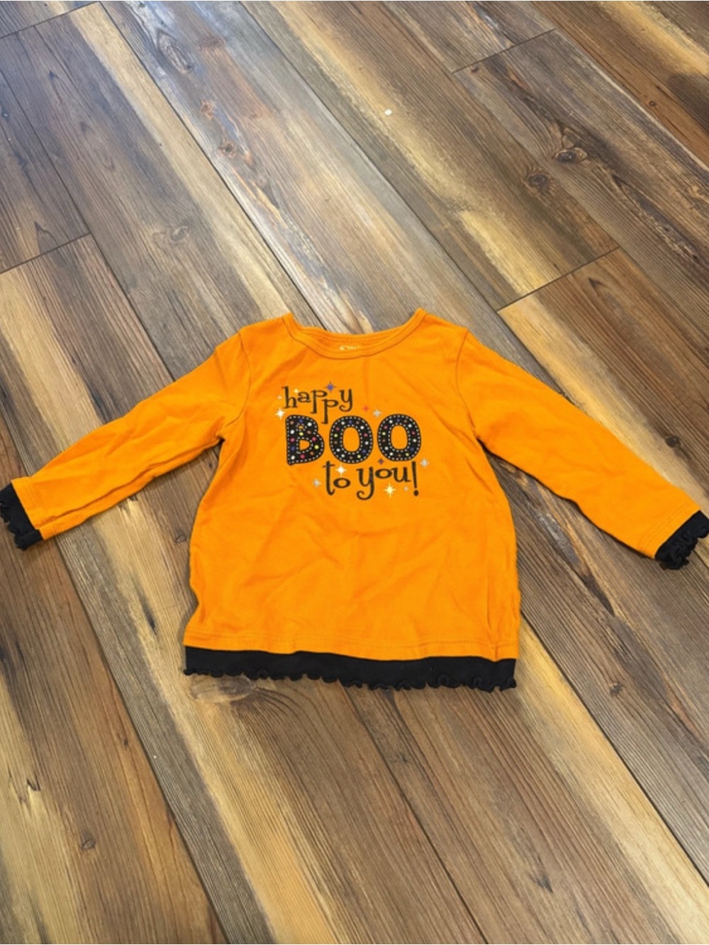 18 month Halloween 'Happy Boo to You' Orange Long-Sleeve Top